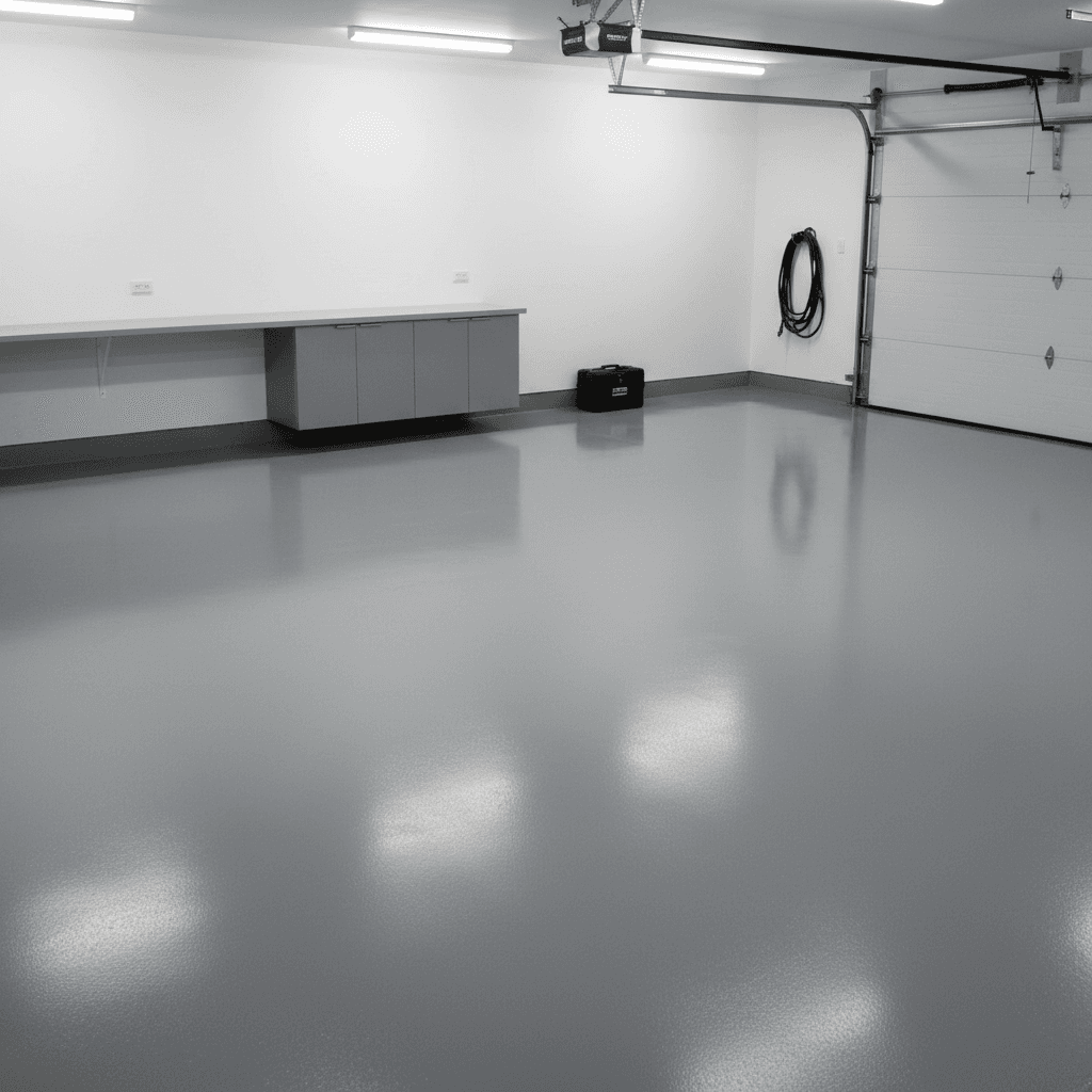 Sealed garage floor after repair